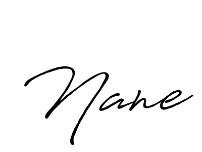 How to make Nane signature? Antro_Vectra_Bolder is a professional autograph style. Create handwritten signature for Nane name. Nane signature style 7 images and pictures png