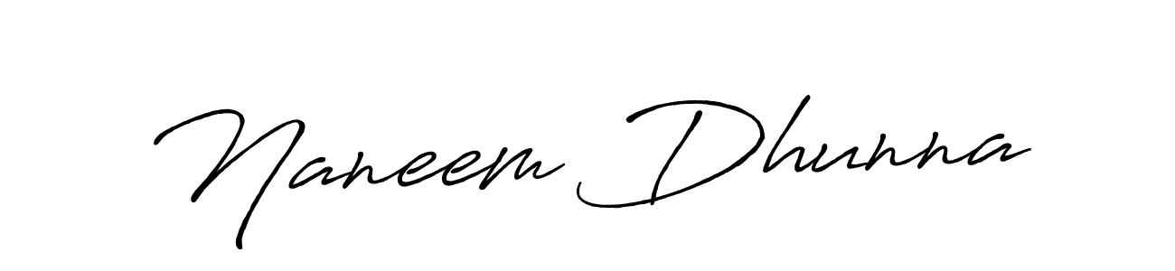 Make a beautiful signature design for name Naneem Dhunna. Use this online signature maker to create a handwritten signature for free. Naneem Dhunna signature style 7 images and pictures png