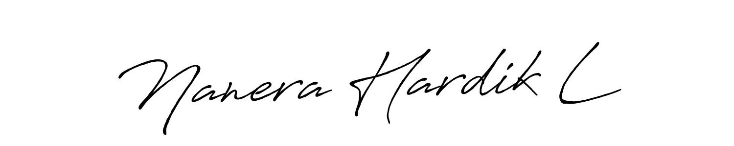 How to make Nanera Hardik L signature? Antro_Vectra_Bolder is a professional autograph style. Create handwritten signature for Nanera Hardik L name. Nanera Hardik L signature style 7 images and pictures png