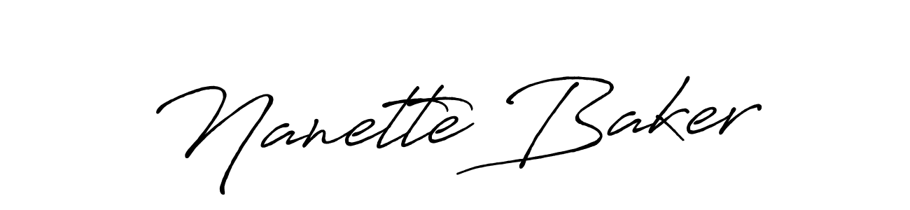 How to make Nanette Baker signature? Antro_Vectra_Bolder is a professional autograph style. Create handwritten signature for Nanette Baker name. Nanette Baker signature style 7 images and pictures png