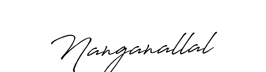 How to make Nanganallal signature? Antro_Vectra_Bolder is a professional autograph style. Create handwritten signature for Nanganallal name. Nanganallal signature style 7 images and pictures png