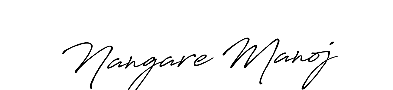 Also we have Nangare Manoj name is the best signature style. Create professional handwritten signature collection using Antro_Vectra_Bolder autograph style. Nangare Manoj signature style 7 images and pictures png
