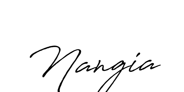How to make Nangia name signature. Use Antro_Vectra_Bolder style for creating short signs online. This is the latest handwritten sign. Nangia signature style 7 images and pictures png