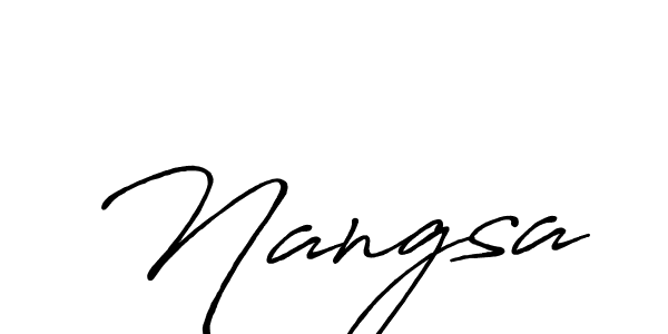 Also You can easily find your signature by using the search form. We will create Nangsa name handwritten signature images for you free of cost using Antro_Vectra_Bolder sign style. Nangsa signature style 7 images and pictures png