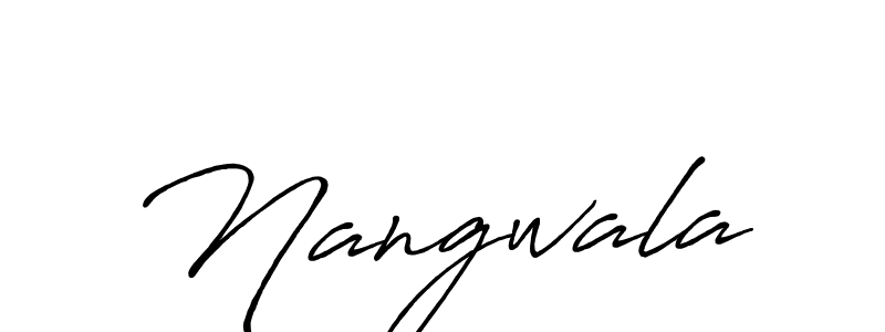 How to make Nangwala signature? Antro_Vectra_Bolder is a professional autograph style. Create handwritten signature for Nangwala name. Nangwala signature style 7 images and pictures png