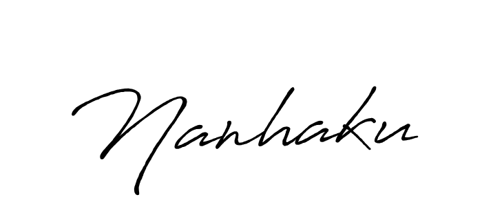 Make a beautiful signature design for name Nanhaku. Use this online signature maker to create a handwritten signature for free. Nanhaku signature style 7 images and pictures png