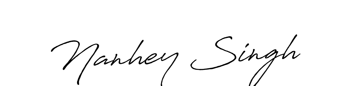 Best and Professional Signature Style for Nanhey Singh. Antro_Vectra_Bolder Best Signature Style Collection. Nanhey Singh signature style 7 images and pictures png