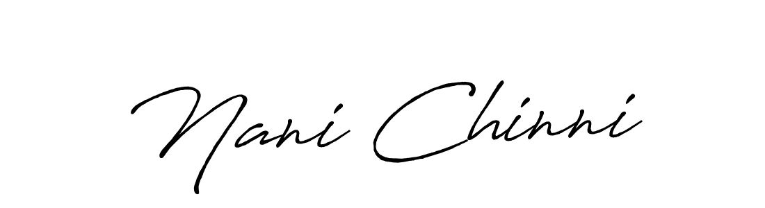 Use a signature maker to create a handwritten signature online. With this signature software, you can design (Antro_Vectra_Bolder) your own signature for name Nani Chinni. Nani Chinni signature style 7 images and pictures png