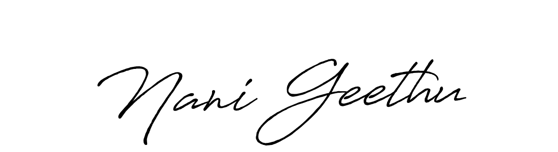 See photos of Nani Geethu official signature by Spectra . Check more albums & portfolios. Read reviews & check more about Antro_Vectra_Bolder font. Nani Geethu signature style 7 images and pictures png