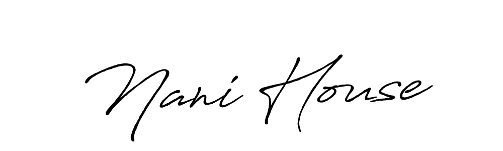 Use a signature maker to create a handwritten signature online. With this signature software, you can design (Antro_Vectra_Bolder) your own signature for name Nani House. Nani House signature style 7 images and pictures png