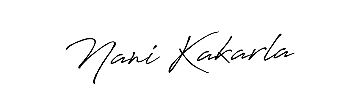 if you are searching for the best signature style for your name Nani Kakarla. so please give up your signature search. here we have designed multiple signature styles  using Antro_Vectra_Bolder. Nani Kakarla signature style 7 images and pictures png