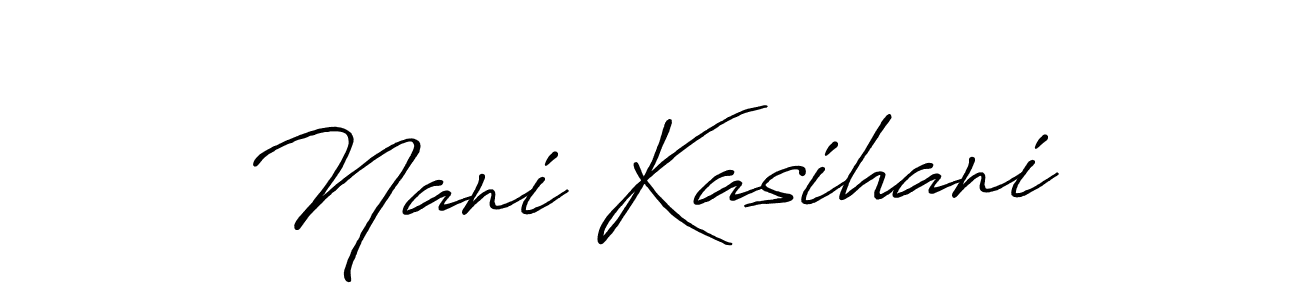 Similarly Antro_Vectra_Bolder is the best handwritten signature design. Signature creator online .You can use it as an online autograph creator for name Nani Kasihani. Nani Kasihani signature style 7 images and pictures png