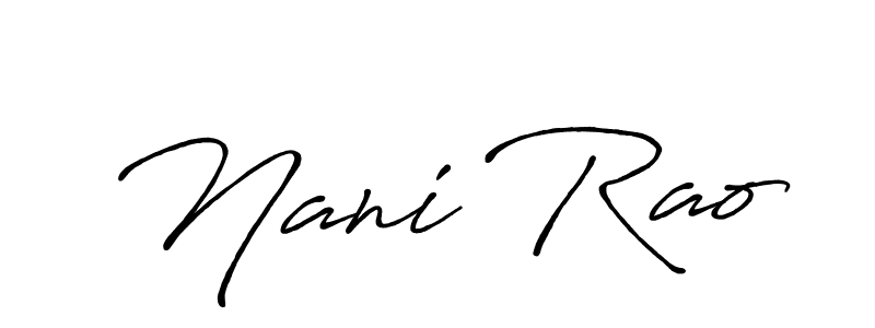 Antro_Vectra_Bolder is a professional signature style that is perfect for those who want to add a touch of class to their signature. It is also a great choice for those who want to make their signature more unique. Get Nani Rao name to fancy signature for free. Nani Rao signature style 7 images and pictures png