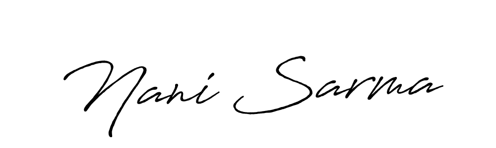 Also we have Nani Sarma name is the best signature style. Create professional handwritten signature collection using Antro_Vectra_Bolder autograph style. Nani Sarma signature style 7 images and pictures png