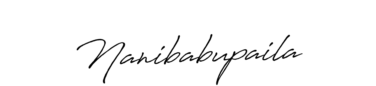 Also we have Nanibabupaila name is the best signature style. Create professional handwritten signature collection using Antro_Vectra_Bolder autograph style. Nanibabupaila signature style 7 images and pictures png