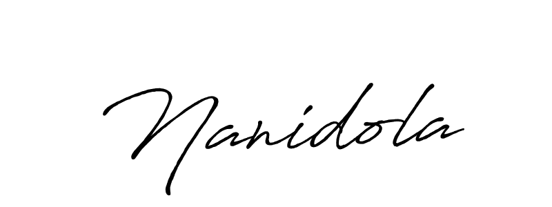 It looks lik you need a new signature style for name Nanidola. Design unique handwritten (Antro_Vectra_Bolder) signature with our free signature maker in just a few clicks. Nanidola signature style 7 images and pictures png
