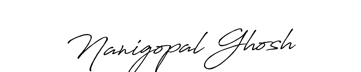 Make a beautiful signature design for name Nanigopal Ghosh. With this signature (Antro_Vectra_Bolder) style, you can create a handwritten signature for free. Nanigopal Ghosh signature style 7 images and pictures png