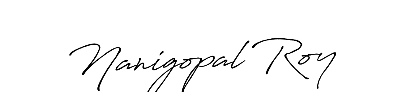 Antro_Vectra_Bolder is a professional signature style that is perfect for those who want to add a touch of class to their signature. It is also a great choice for those who want to make their signature more unique. Get Nanigopal Roy name to fancy signature for free. Nanigopal Roy signature style 7 images and pictures png