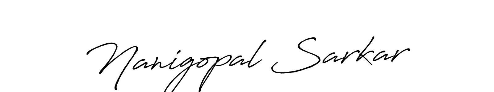 Use a signature maker to create a handwritten signature online. With this signature software, you can design (Antro_Vectra_Bolder) your own signature for name Nanigopal Sarkar. Nanigopal Sarkar signature style 7 images and pictures png