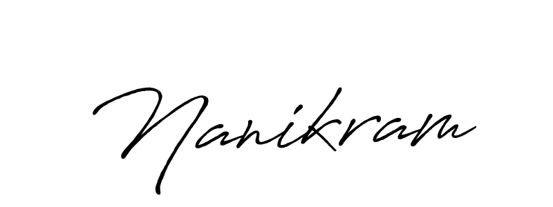 How to make Nanikram name signature. Use Antro_Vectra_Bolder style for creating short signs online. This is the latest handwritten sign. Nanikram signature style 7 images and pictures png