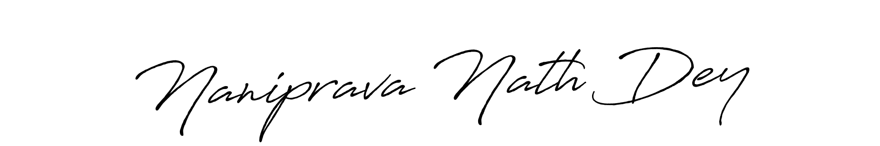 Make a beautiful signature design for name Naniprava Nath Dey. With this signature (Antro_Vectra_Bolder) style, you can create a handwritten signature for free. Naniprava Nath Dey signature style 7 images and pictures png