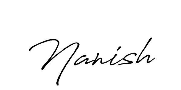 You should practise on your own different ways (Antro_Vectra_Bolder) to write your name (Nanish) in signature. don't let someone else do it for you. Nanish signature style 7 images and pictures png