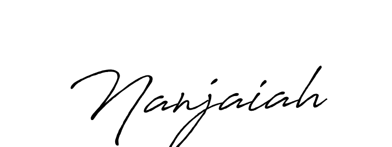 Use a signature maker to create a handwritten signature online. With this signature software, you can design (Antro_Vectra_Bolder) your own signature for name Nanjaiah. Nanjaiah signature style 7 images and pictures png