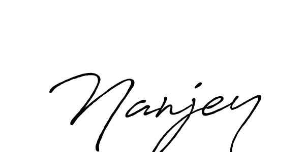Once you've used our free online signature maker to create your best signature Antro_Vectra_Bolder style, it's time to enjoy all of the benefits that Nanjey name signing documents. Nanjey signature style 7 images and pictures png