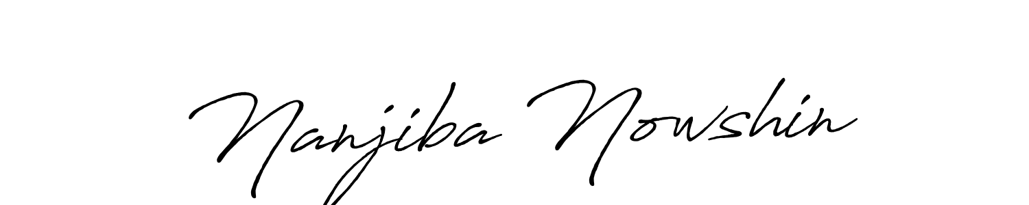 if you are searching for the best signature style for your name Nanjiba Nowshin. so please give up your signature search. here we have designed multiple signature styles  using Antro_Vectra_Bolder. Nanjiba Nowshin signature style 7 images and pictures png