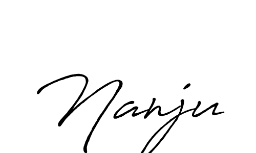 Create a beautiful signature design for name Nanju. With this signature (Antro_Vectra_Bolder) fonts, you can make a handwritten signature for free. Nanju signature style 7 images and pictures png