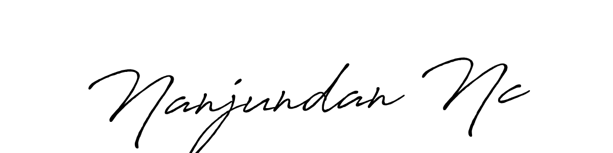 Also we have Nanjundan Nc name is the best signature style. Create professional handwritten signature collection using Antro_Vectra_Bolder autograph style. Nanjundan Nc signature style 7 images and pictures png