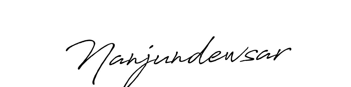 How to make Nanjundewsar signature? Antro_Vectra_Bolder is a professional autograph style. Create handwritten signature for Nanjundewsar name. Nanjundewsar signature style 7 images and pictures png