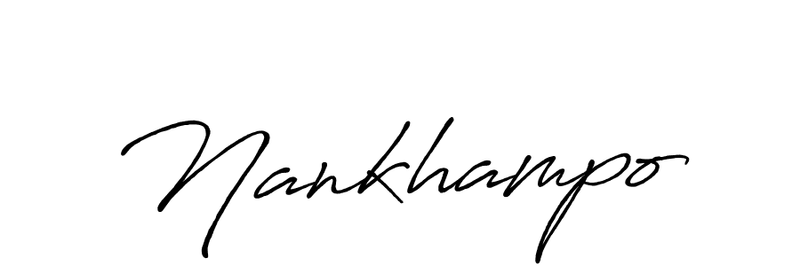 Create a beautiful signature design for name Nankhampo. With this signature (Antro_Vectra_Bolder) fonts, you can make a handwritten signature for free. Nankhampo signature style 7 images and pictures png