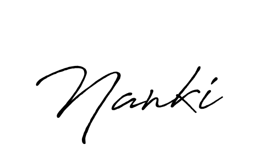 Design your own signature with our free online signature maker. With this signature software, you can create a handwritten (Antro_Vectra_Bolder) signature for name Nanki. Nanki signature style 7 images and pictures png