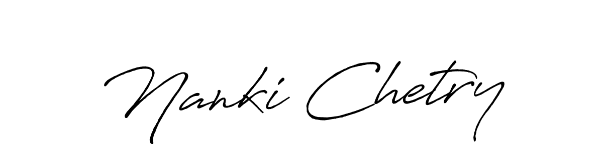 You should practise on your own different ways (Antro_Vectra_Bolder) to write your name (Nanki Chetry) in signature. don't let someone else do it for you. Nanki Chetry signature style 7 images and pictures png