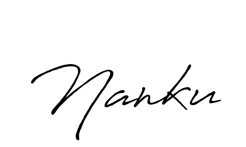 Make a beautiful signature design for name Nanku. With this signature (Antro_Vectra_Bolder) style, you can create a handwritten signature for free. Nanku signature style 7 images and pictures png