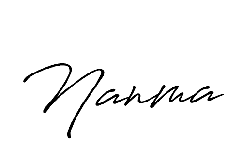 Design your own signature with our free online signature maker. With this signature software, you can create a handwritten (Antro_Vectra_Bolder) signature for name Nanma. Nanma signature style 7 images and pictures png