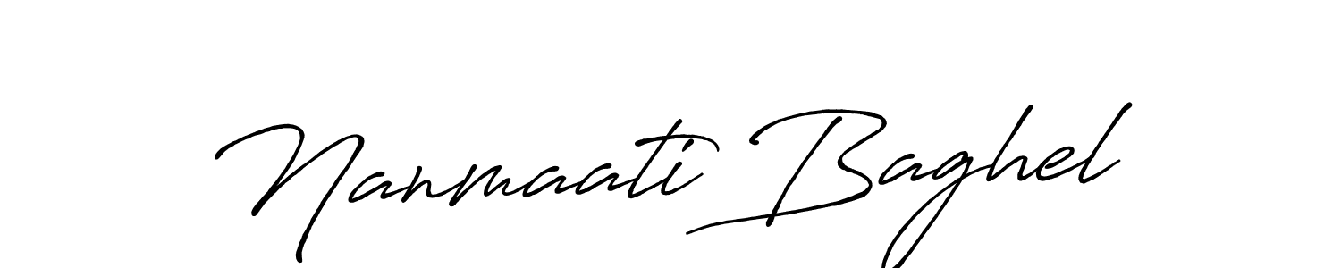 You should practise on your own different ways (Antro_Vectra_Bolder) to write your name (Nanmaati Baghel) in signature. don't let someone else do it for you. Nanmaati Baghel signature style 7 images and pictures png