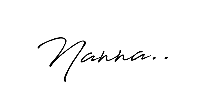 How to make Nanna.. name signature. Use Antro_Vectra_Bolder style for creating short signs online. This is the latest handwritten sign. Nanna.. signature style 7 images and pictures png