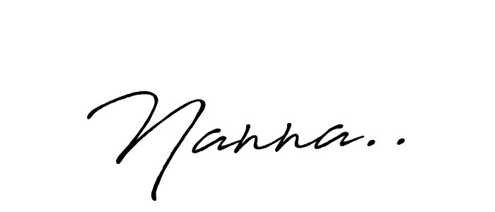 Create a beautiful signature design for name Nanna... With this signature (Antro_Vectra_Bolder) fonts, you can make a handwritten signature for free. Nanna.. signature style 7 images and pictures png