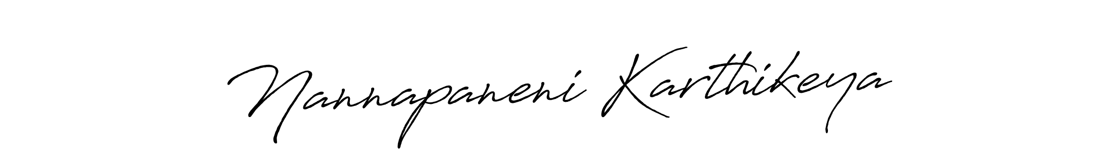 Make a beautiful signature design for name Nannapaneni Karthikeya. With this signature (Antro_Vectra_Bolder) style, you can create a handwritten signature for free. Nannapaneni Karthikeya signature style 7 images and pictures png