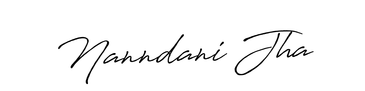 Use a signature maker to create a handwritten signature online. With this signature software, you can design (Antro_Vectra_Bolder) your own signature for name Nanndani Jha. Nanndani Jha signature style 7 images and pictures png