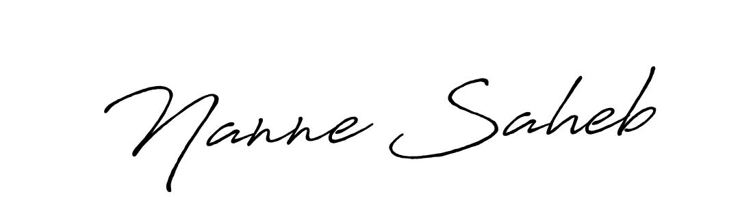 It looks lik you need a new signature style for name Nanne Saheb. Design unique handwritten (Antro_Vectra_Bolder) signature with our free signature maker in just a few clicks. Nanne Saheb signature style 7 images and pictures png