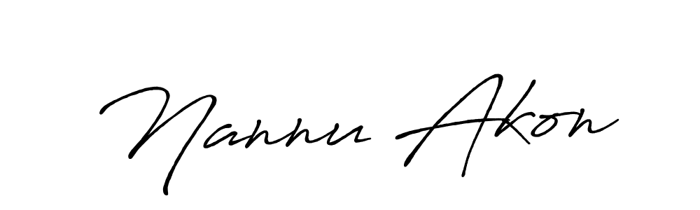 How to make Nannu Akon signature? Antro_Vectra_Bolder is a professional autograph style. Create handwritten signature for Nannu Akon name. Nannu Akon signature style 7 images and pictures png