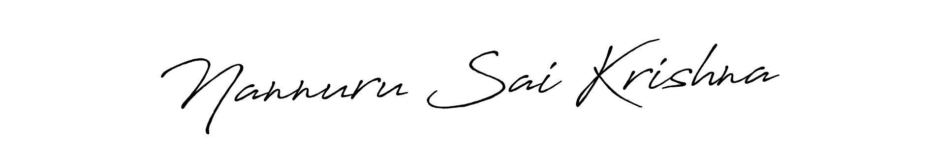 Design your own signature with our free online signature maker. With this signature software, you can create a handwritten (Antro_Vectra_Bolder) signature for name Nannuru Sai Krishna. Nannuru Sai Krishna signature style 7 images and pictures png