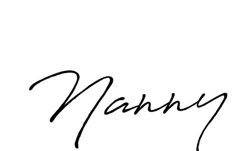 Use a signature maker to create a handwritten signature online. With this signature software, you can design (Antro_Vectra_Bolder) your own signature for name Nanny. Nanny signature style 7 images and pictures png