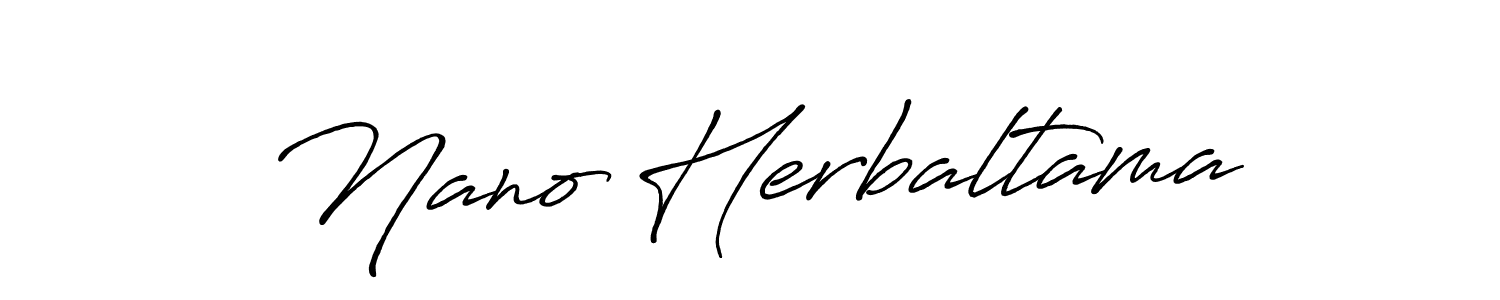 Make a beautiful signature design for name Nano Herbaltama. Use this online signature maker to create a handwritten signature for free. Nano Herbaltama signature style 7 images and pictures png