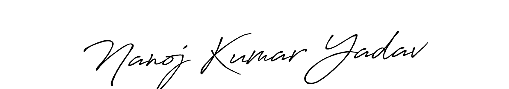 Use a signature maker to create a handwritten signature online. With this signature software, you can design (Antro_Vectra_Bolder) your own signature for name Nanoj Kumar Yadav. Nanoj Kumar Yadav signature style 7 images and pictures png