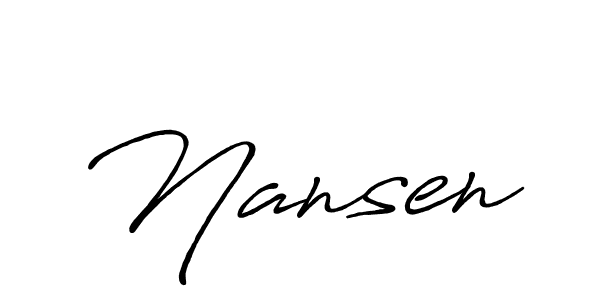 Also we have Nansen name is the best signature style. Create professional handwritten signature collection using Antro_Vectra_Bolder autograph style. Nansen signature style 7 images and pictures png