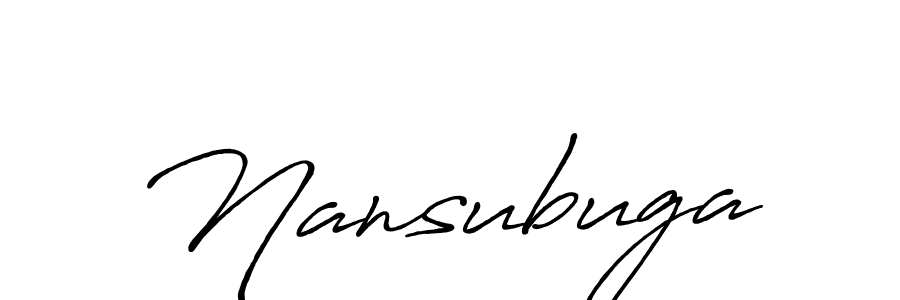if you are searching for the best signature style for your name Nansubuga. so please give up your signature search. here we have designed multiple signature styles  using Antro_Vectra_Bolder. Nansubuga signature style 7 images and pictures png